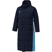 【ポイント18%還元】MIZUNO(ミズノ) 中綿ロングコート ユニセックス ディープネイビー/ディーバブルー Mサイズ