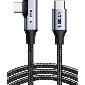 【クーポン割引】【1,733円】 UGREEN L字 映像出力 100W/5A急速充電 USB3.1 PD対応 4K/60Hz USB Cケーブル 1m