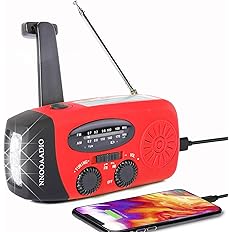 【タイムセール】【1,574円】 NNOOAADIO 防災ラジオ ソーラー/手回し/USB充電 LEDライト スマホ・パソコン充電対応 2000mAh 防水 AM/FM