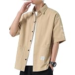 【70%OFF】【999円】 FUZHIHUA メンズ 吸汗速乾 五分袖 カジュアルシャツ