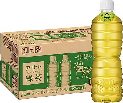 【25%OFF】【対象者限定】アサヒ 緑茶 ラベルレス 630ml×24本 送料込1,273円(53.0円/本)