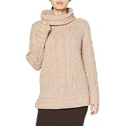 【5%OFF】aran woollen mills(アランウーレンミルズ)A191 Vented Roll Neck Jumper セーター レディース Mサイズ