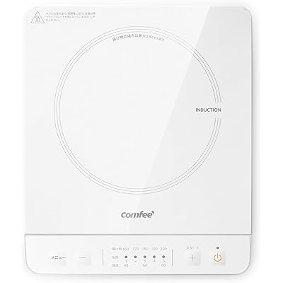 【20%OFF】【プライム会員限定】COMFEE' 1000W 薄型 IHクッキングヒーター ホワイト 送料込3,990円