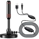 【60%OFF】【759円】 QERUUQ 室内 4K HD 高感度 USB式 地デジアンテナ UHF/VHF対応 信号ブースター内蔵 5m