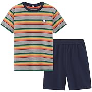 【10%OFF】THE NORTH FACE(ザノースフェイス) ショートスリーブボーダーテントティー&ハーフパンツ キッズ 150サイズ