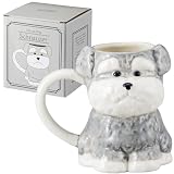 【50%ポイント！】サンアート かわいい食器 マグカップ シュナウザー ダイカット 約13×9×11cm 約330mlが1,760円（実質880円）