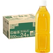 【5%OFF】神戸茶房 緑茶 ラベルレス 500ml 24本