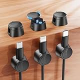 Maveek 18-ZP-BK6 － 360°回転ツイストロック 6個セット 磁気式 ケーブルホルダーが399円