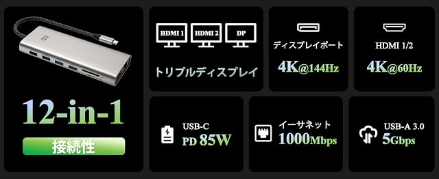 【35%OFF！】Minthouz MT-UMD312 － 12-in-1 ドッキングステーションが3,770円送料無料