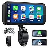 【50%OFF！】Volam Carplay&AndroidAuto対応 バイク用ディスプレイオーディオ－ 6.25インチIPSスクリーンIPX67防塵防水対応モデルが7,999円送料無料