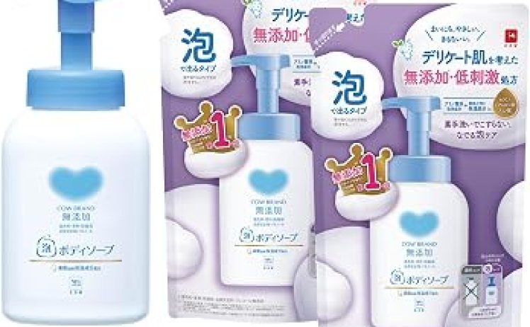 【1,804円】カウブランド 無添加 泡ボディソープ ポンプ付+詰替2個