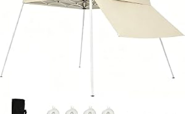【5,690円】ワンタッチ タープテント 2.5×2.5m サイドシェード付き