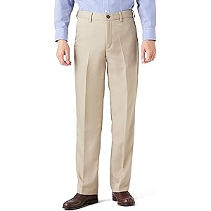 【値下げ】【684円】 Amazon Essentials メンズ ウエスト調整 ノータック クラシックフィット スラックス