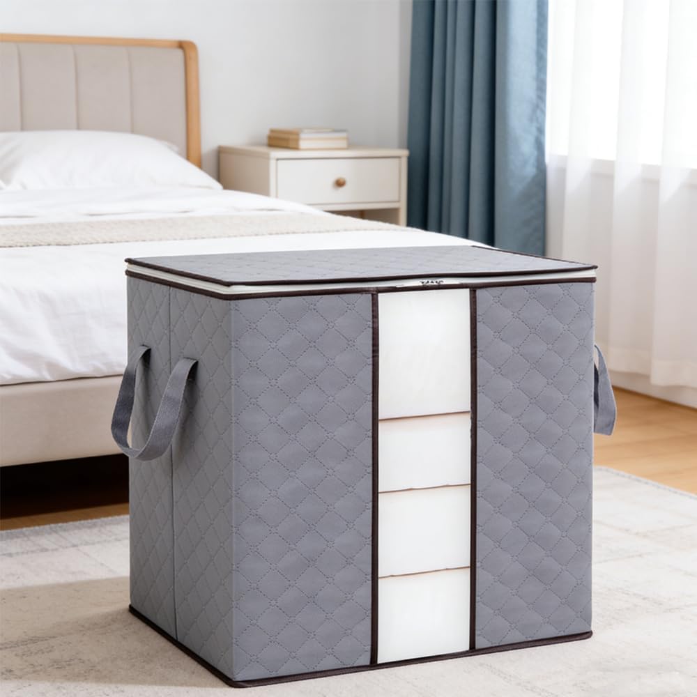 【338円】 Amazon Haul 折りたたみ式 ジッパー付き 高耐久 収納バッグ 48×28×47cm 【送料無料】