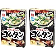 理研ビタミン わかめスープ 焼肉屋さんのコムタンスープ わくわくファミリーパック 8袋 (× 2)