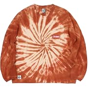 【10%OFF】Chums(チャムス) Tシャツ CHUMS Logo Pocket Brushed L/S T-Shirt メンズ  Brown Tie-Dye Mサイズ