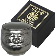 美濃焼 盃 酒器 約70ml だるま 銀 箱入り 日本製 DMD-02