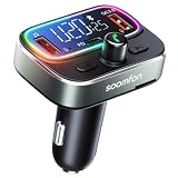 SOOMFON Bluetooth 5.3 FMトランスミッター 48W 車載充電器が999円