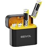 【68%OFF】【899円】 EEIVOL 急速充電器付き 充電式 単3型 リチウムバッテリー 1.5V 4本入りセット