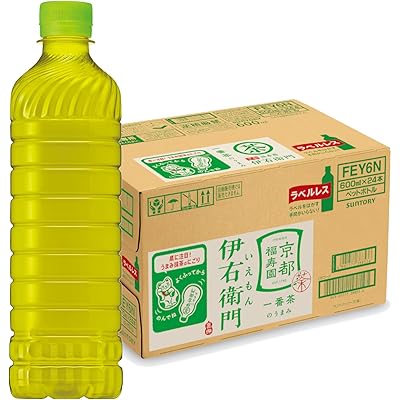 【5%OFF】サントリー 伊右衛門 お茶 ラベルレス 600ml×24本 送料込1,534円(63.9円/本)