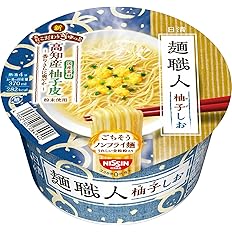 【本日最終日】【スマイルSale】【1,406円】 日清麺職人 柚子しお 高知産柚子皮粉末使用 香りさらに爽やか 76g×12個