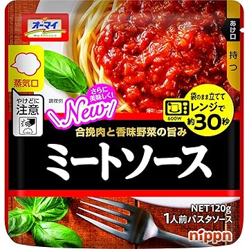 オーマイ レンジでミートソース 120g ×12袋