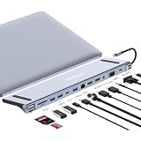 Wowssyo 12-in-1ドッキングステーション USB Cハブが1,804円