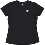 【ポイント55%還元】new balance(ニューバランス)Q Speed ジャカードショートスリーブTシャツ ドライ レディース ブラック Lサイズ