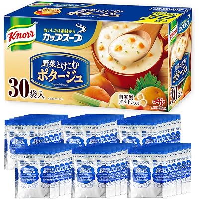 【15%OFF】味の素 クノール カップスープ 野菜とけこむポタージュ 30袋入り 送料込1,079円(おトク便3種で1,019円・34.0円/袋)