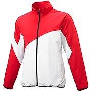 SSK(エスエスケイ) ジャケットクロストレーニング長袖フルZIP メンズ レッド×ホワイト Mサイズ