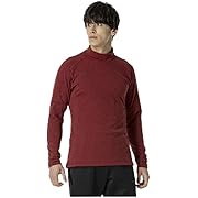 MIZUNO(ミズノ)ストレッチフリース ハイネックTシャツ インレッド杢 Mサイズ