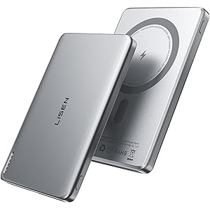 【アルミボディ】LISEN MagSafe対応 超薄型モバイルバッテリー 5000mAh 税込999円 プライム会員送料無料