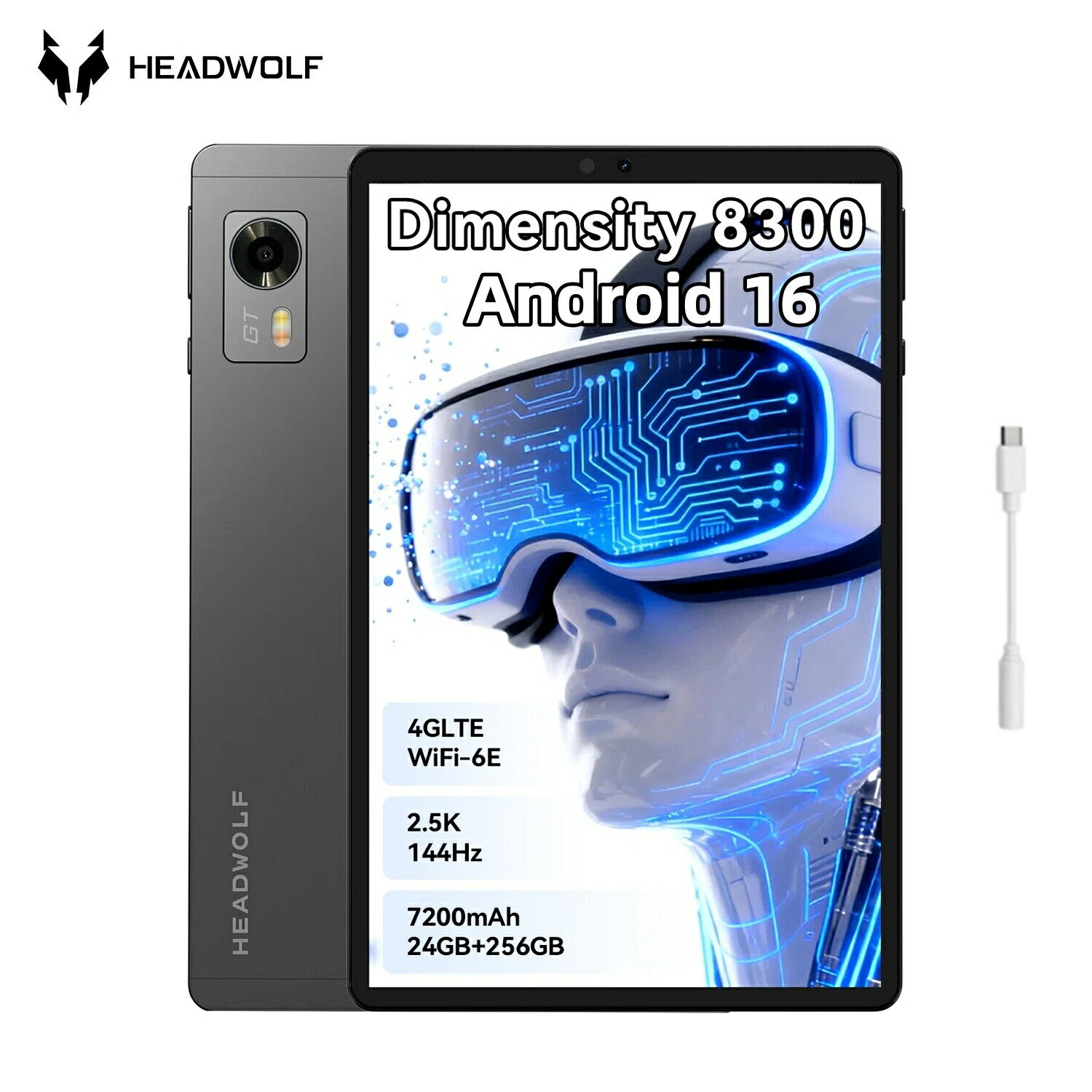 【11,000円OFF+ゲームコントローラ無料！】Headwolf Titan1 － Dimensity 8300/12GB+12GB/256GB搭載144Hz描画対応8.8インチゲーミングタブレットが49,999円送料無料