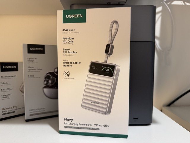 ケーブル忘れはもう無縁「UGREEN Nexode Wavy」持ち歩きやすさを追求した次世代モバイルバッテリー