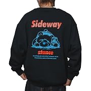 【ポイント80%還元】improves(インプローブス) SIDEWAYSTANCE スロブダウナーベア 裏毛トレーナー メンズ ブラック Mサイズ