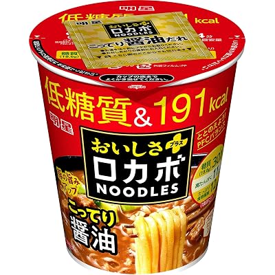 【45%OFF】明星 ロカボNOODLES おいしさプラス こってり醤油 59g×12個 送料込1,557円(おトク便3種で1,427円・118.9円/個)