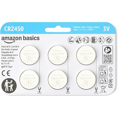 【21%OFF】【100均より安い】Amazonベーシック コイン形リチウム電池 CR2450 6個パック 送料込598円(おトク便3種で567円・94.5円/個)【500円玉サイズ】