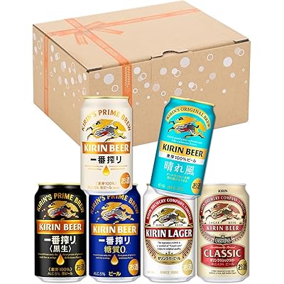 【3%OFF】【飲みくらべセット】キリンビール 一番搾り＆糖質ゼロ＆黒生＆晴れ風＆キリンラガー＆クラシックラガー 350ml×12本(6種×2本) 送料込1,938円(161.5円/本)ほか #PR