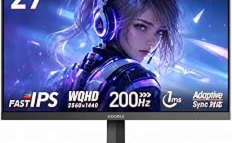 【18,800円】KOORUI ゲーミングモニター  G2721P 27インチ WQHD (2560×1440) Fast IPS 200Hz