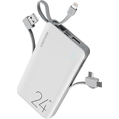 【43%OFF】【999円】 Tindon 24000mAh ケーブル2本内蔵 4台同時充電 モバイルバッテリー