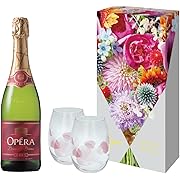青山フラワーマーケットデザイン ペアグラス付 オペラ ブリュット スパークリングワイン 辛口 フランス 750ml ギフトBox入り