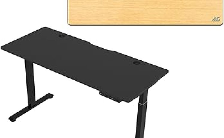 【13,070円】アローン 電動昇降式 ゲーミングデスク 木目マットセット 140cm