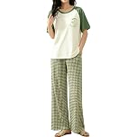 【63%OFF】【749円】 PHOLEEY レディース ルームウェア 半袖長ズボン 上下セット