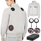 【38%OFF+300円OFF】【2,200円】 GEROUO 30000mAh大容量バッテリー付属 ファン付き空調作業服