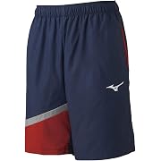 【ポイント58%還元】MIZUNO(ミズノ) トレーニングクロスハーフパンツ ユニセックス ドレスネイビー×チャイニーズレッド Mサイズ