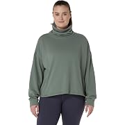 asics(アシックス)ウイ NAGINO フレンチテリーハイネックトップ レディース モニュメントブルー Sサイズ
