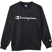 【ポイント58%還元】Champion(チャンピオン)長袖 丸首 クルーネックシャツ キッズ ブラック 140サイズ