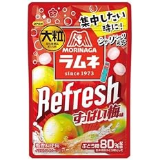 【値下げ】【590円】 森永 大粒ラムネ Refresh すっぱい梅 28g×10個 【送料無料】