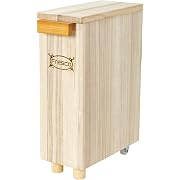 ウメザワ 桐 米びつ スリム 5kg 幅13×奥行30×高さ40.5cm 焼き印入り