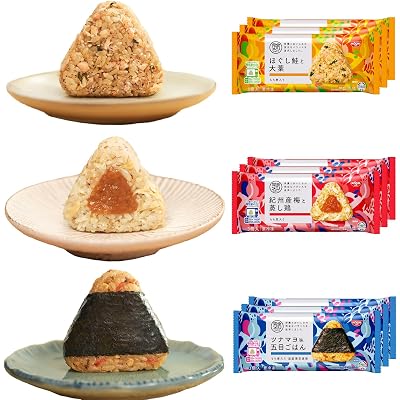 【60%OFF】日清食品 完全メシDELI 冷凍おにぎり 定番3種 鮭大葉・梅蒸し鶏・ツナマヨ五目 各3袋(計27個)セット 実質3,019円(おトク便3種で実質2,683円・99.4円/個)【満足3種・ピリ辛3種セットも】